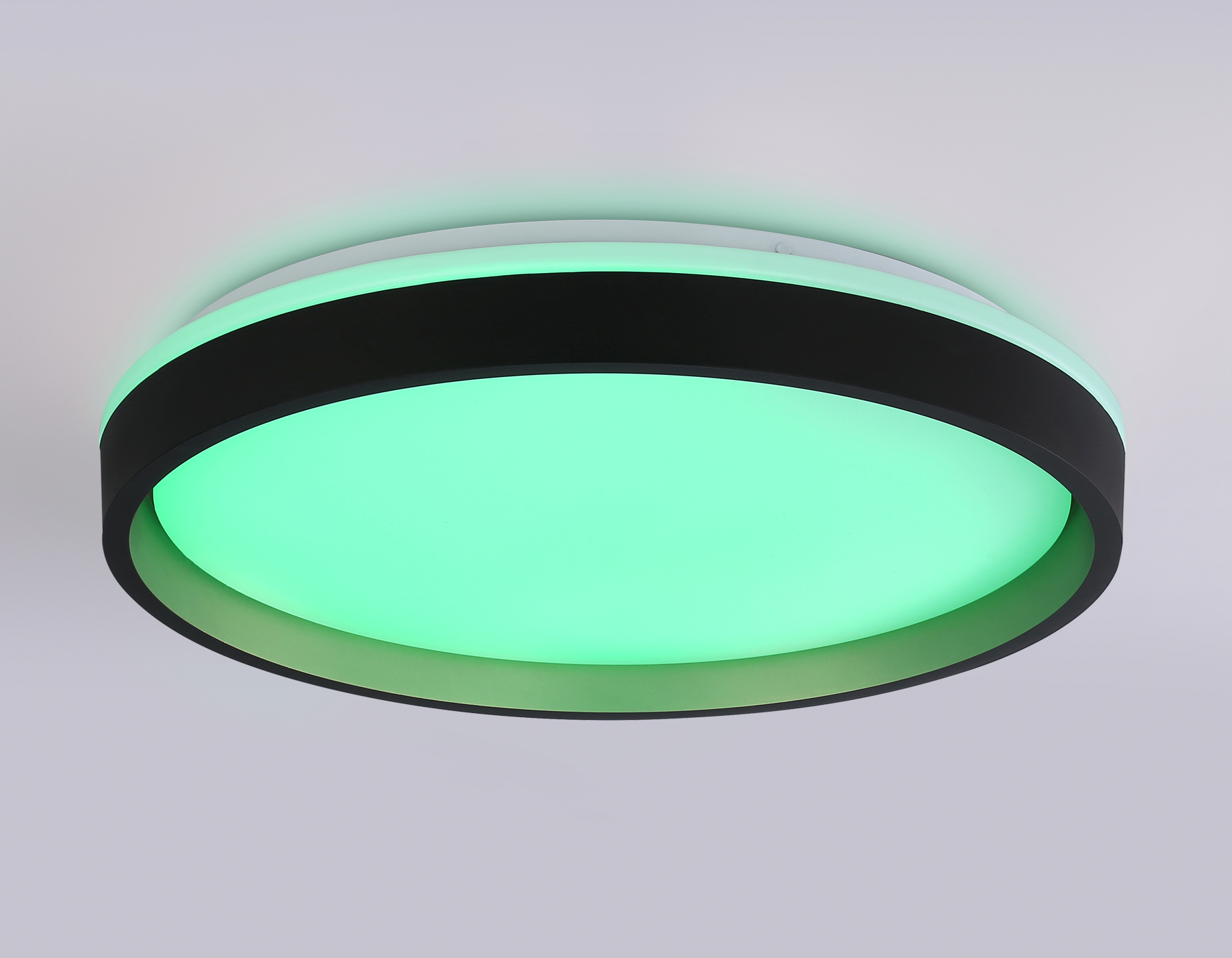 Светодиодный светильник RGB с пультом управления FZ610 BK/GD черный/золото IP20 66W 3000K-6500K+RGB D490*85 (ПДУ ИК)