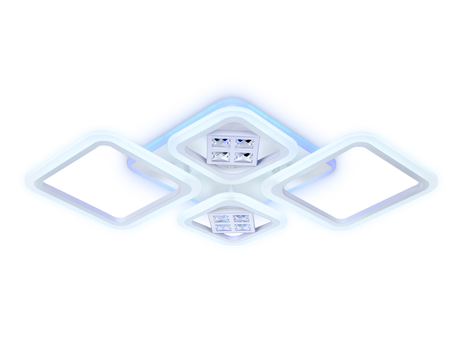 Потолочный светодиодный светильник с пультом FA286/4 WH белый 101W 750*490*80 (ПДУ РАДИО 2.4G)