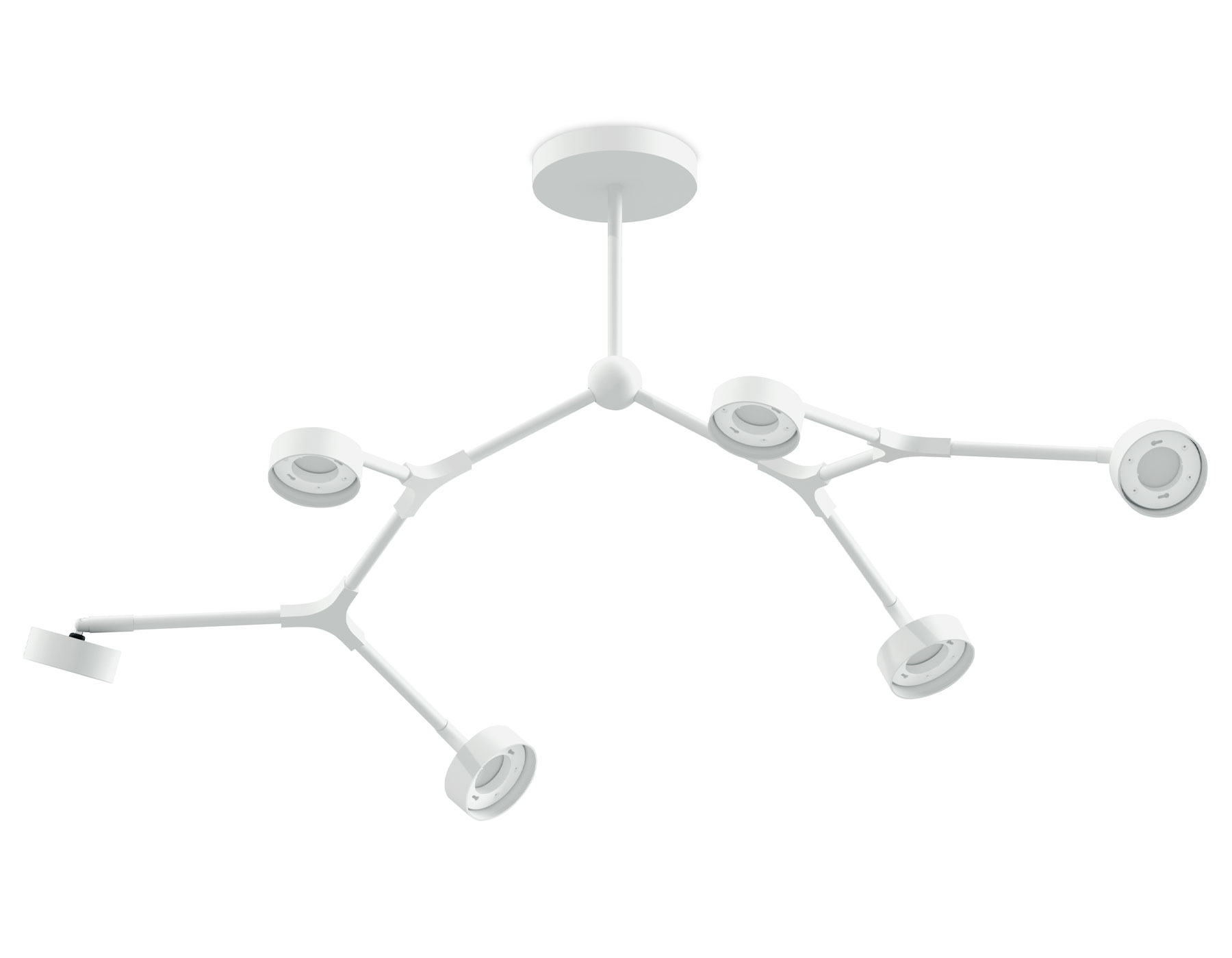 Корпус светильника подвесной поворотный для насадок D85 C9055/6 SWH белый песок 1100*400*175mm GX53/6