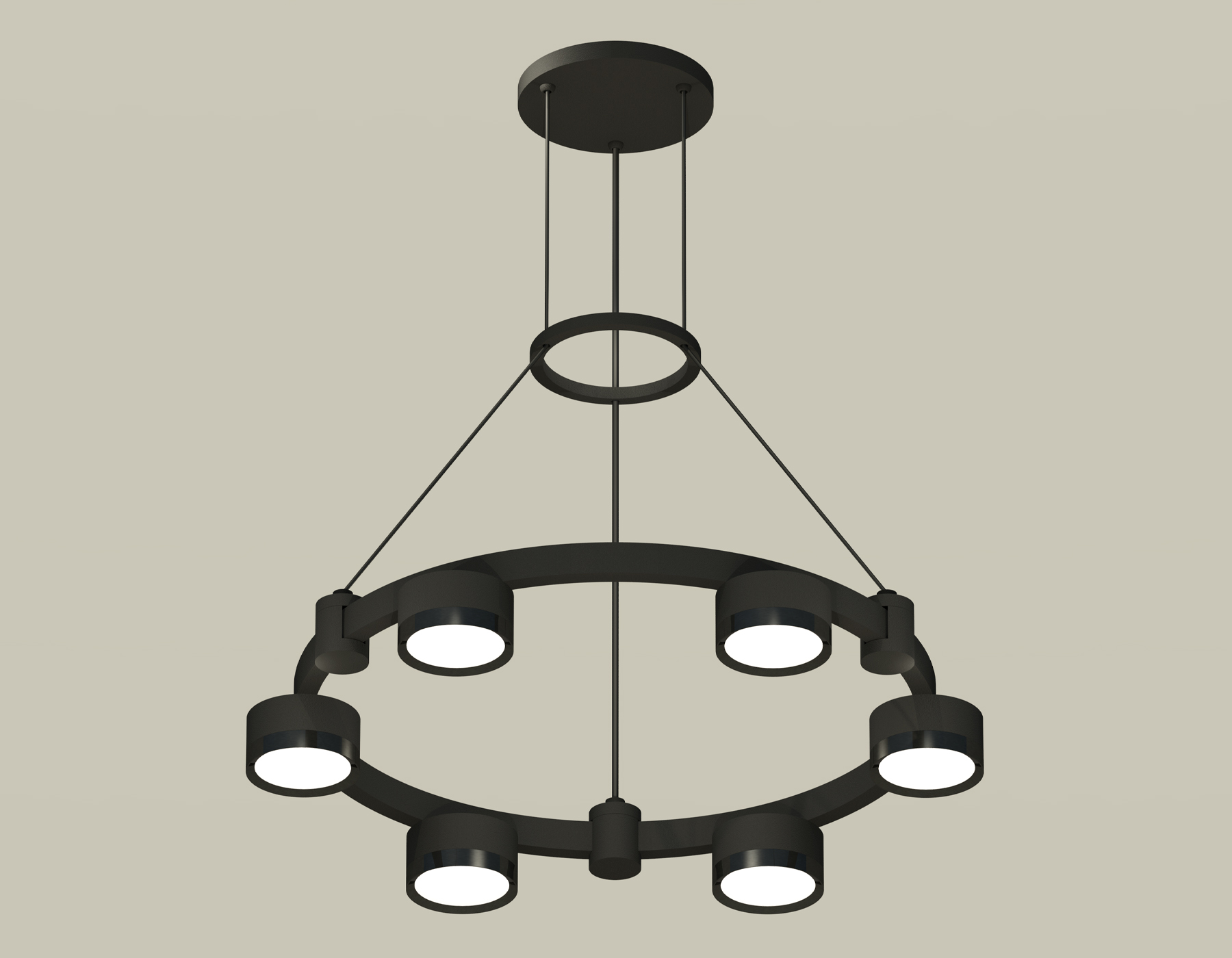 Комплект подвесного светильника Techno Ring XR92051100/6 SBK/PBK черный песок/черный полированный GX53 (A9205,C9232,N8113)