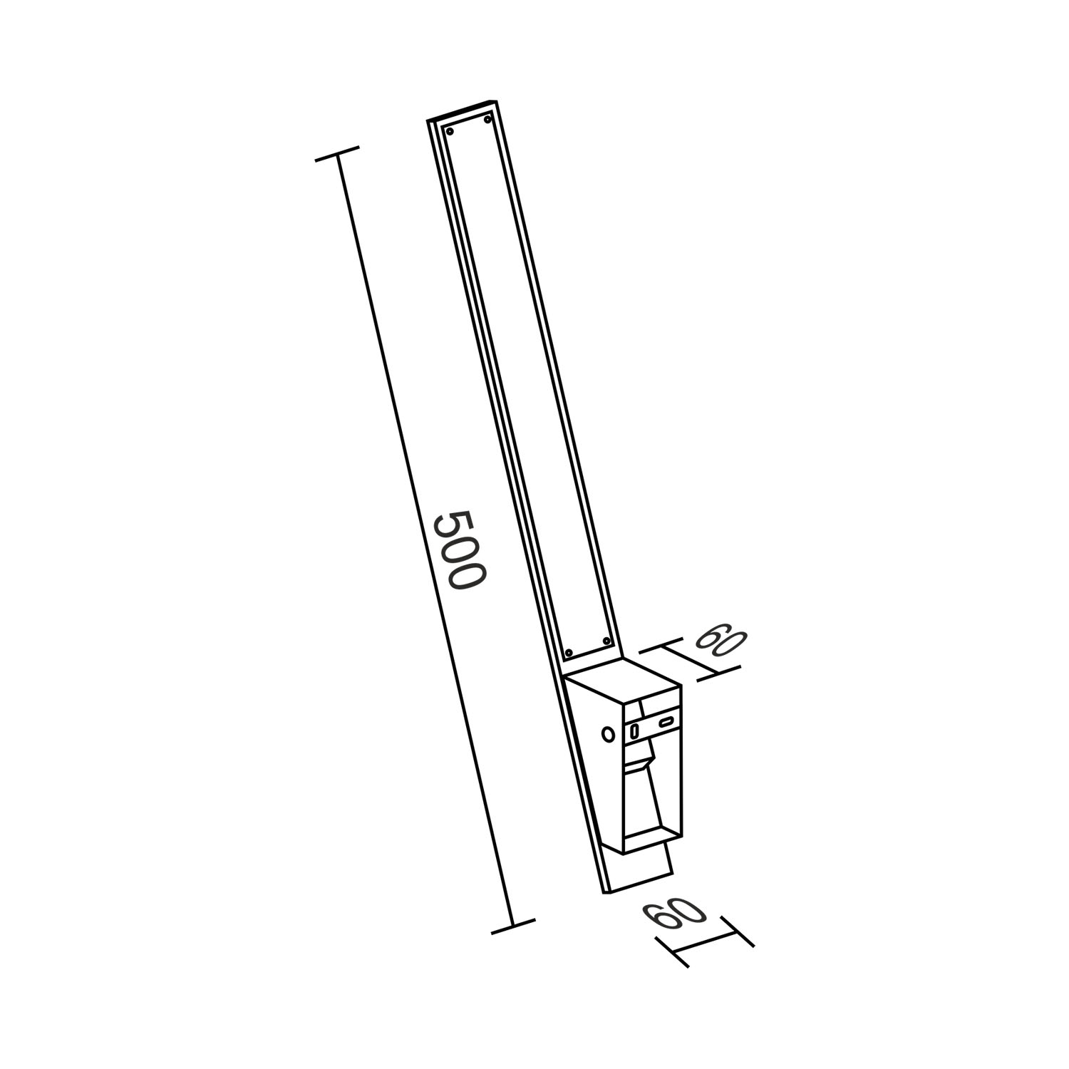 Настенный светодиодный светильник Ledron LD1250012W Black (3002)