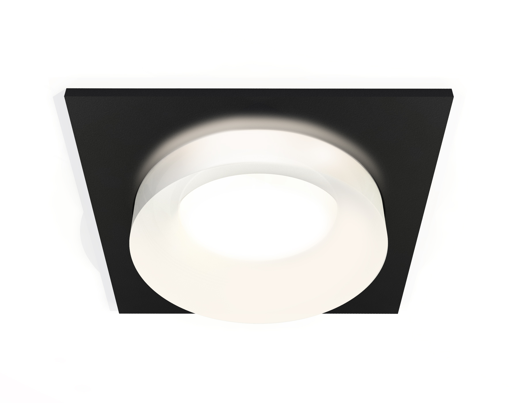 Комплект встраиваемого светильника с акрилом XC7632044 SBK/FR черный песок/белый матовый MR16 GU5.3 (C7632, N7165)