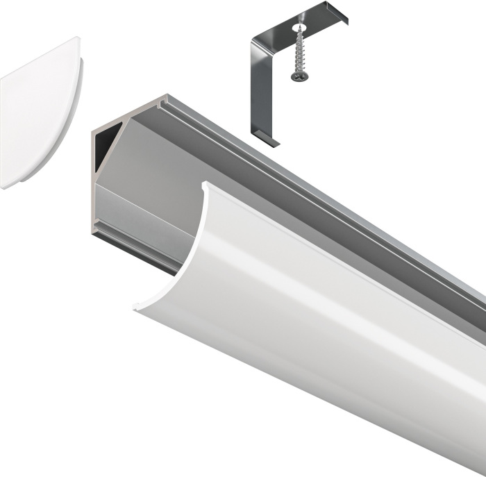 Алюминиевый профиль накладной 16x16 R Maytoni Led Strip ALM008S-2M (alm008s-2m)