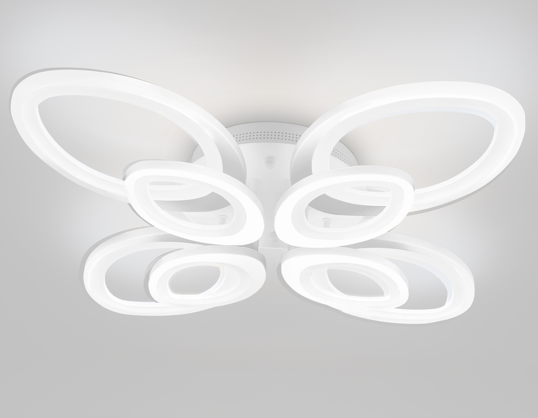 Потолочный светодиодный светильник с пультом FA4493/4+4 WH белый 134W 3000+6400K/4200K/6400+3000K 620*620*120 (ПДУ ИК)