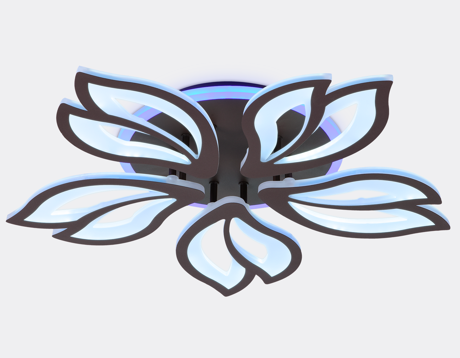 Потолочный светодиодный светильник с пультом FA544/5 CF кофе 104W 580*560*80 (ПДУ РАДИО 2.4)