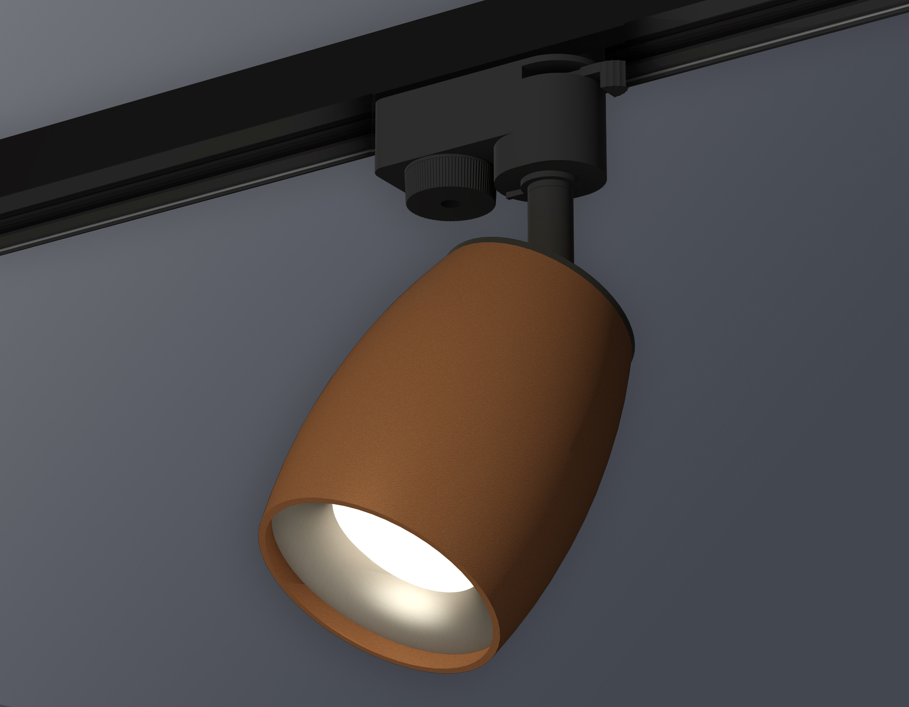 Комплект трекового однофазного светильника XT1124033 SCF/MCH кофе песок/хром матовый MR16 GU5.3 (A2521, C1124, N7013)