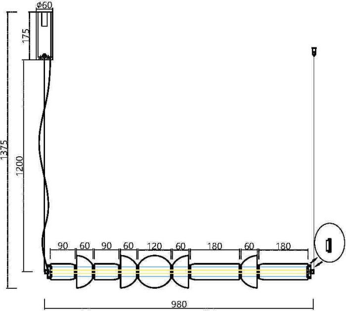 Подвесной светильник Maytoni Cosmo MOD210PL-L39BS3K (mod210pl-l39bs3k)