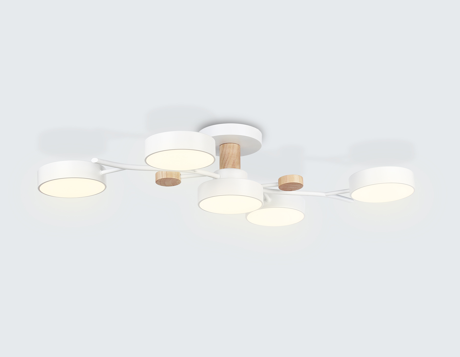 Подвесной светодиодный светильник с пультом FL4834/5 WH белый 3000K-6400K 70W 830*400*160 (ПДУ ИК)