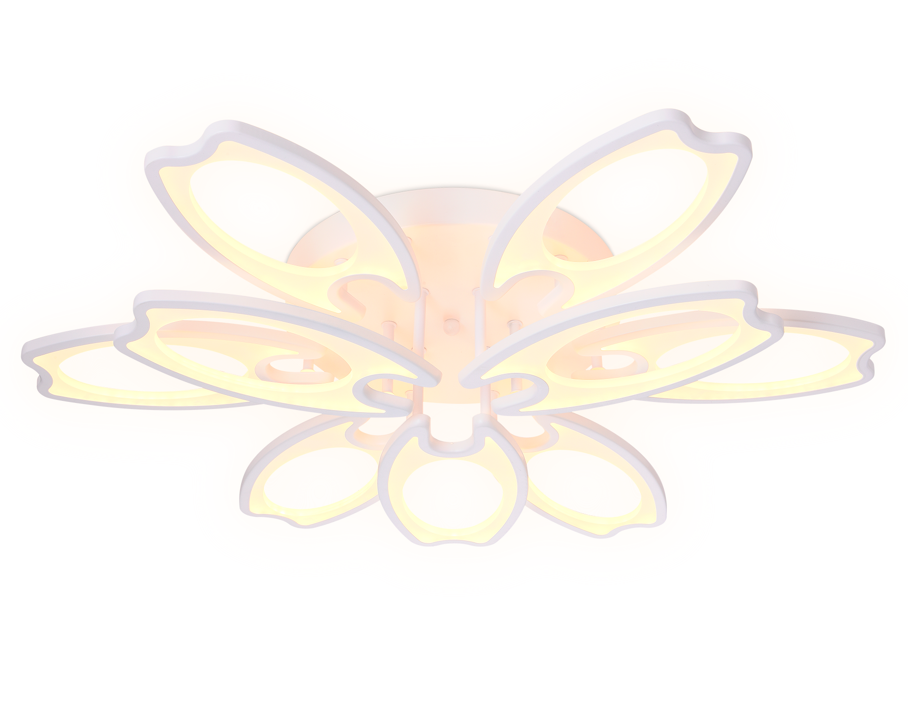 Потолочный светодиодный светильник с пультом FA579/6+3 WH белый 162W 700*640*120 (ПДУ РАДИО 2.4G)