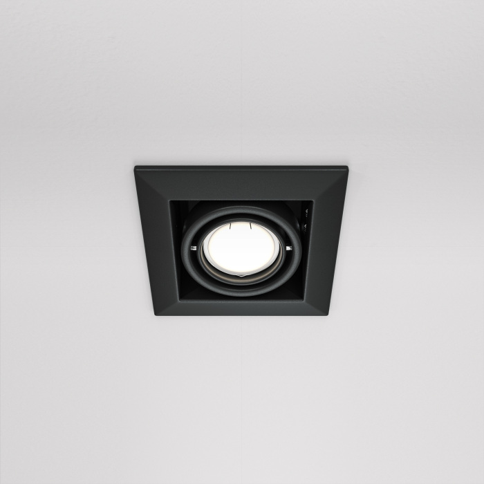 Встраиваемый светильник Metal Modern GU10 1x50Вт Maytoni Technical DL008-2-01-B (dl008_2_01_b)
