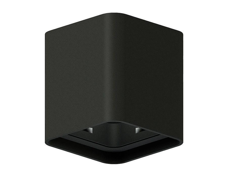 Корпус светильника накладной для насадок 70*70mm C7841 SBK черный песок 95*95*H100mm MR16 GU5.3