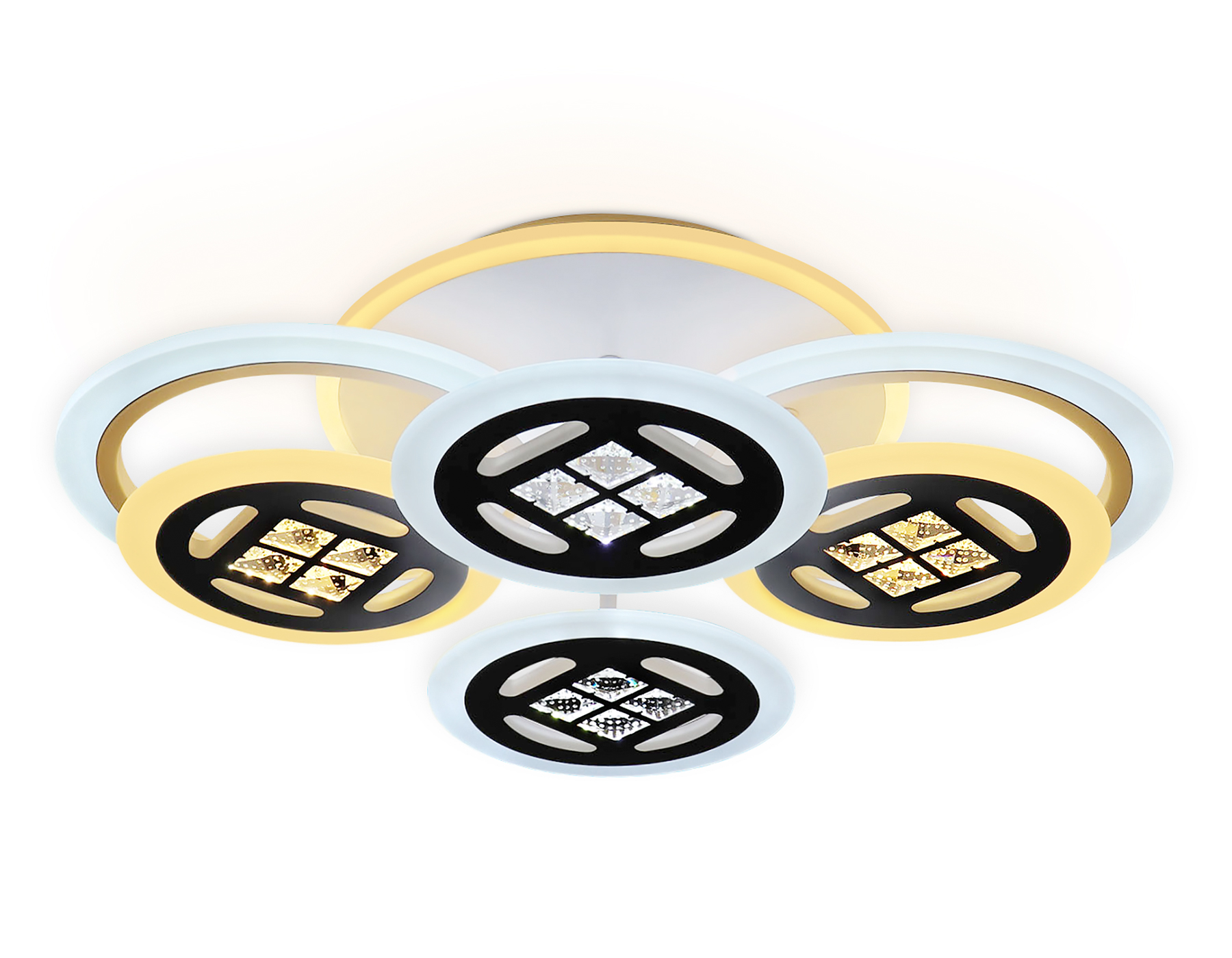 Потолочный светодиодный светильник с пультом FA2951/6 WH белый 4200K/3000K+6400K/6400K+3000K 125W 550*405*150 (ПДУ ИК)