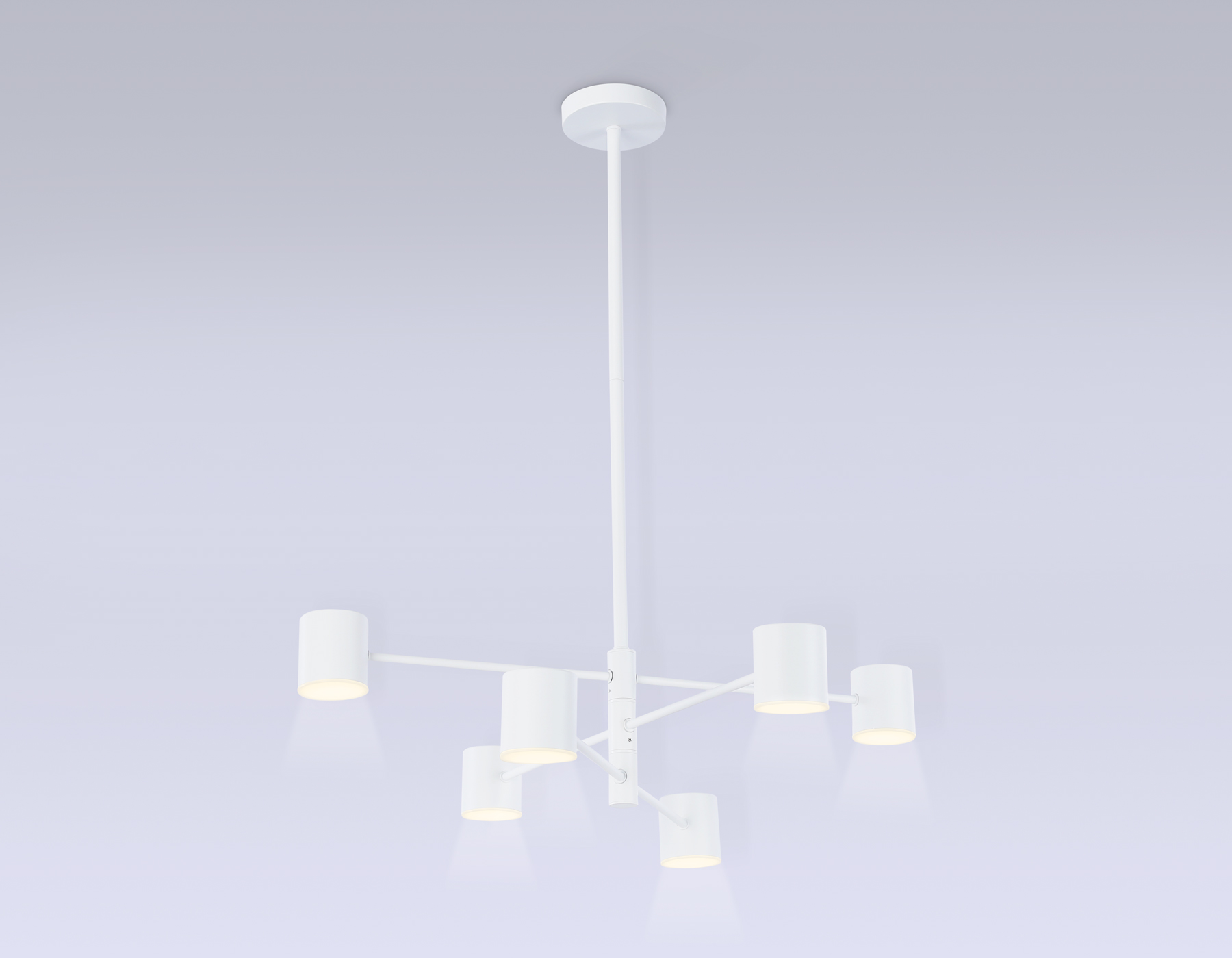 Подвесной светодиодный светильник FL51711/6 WH белый 3000K/4200K/6400K 29W D700*800 (Без ПДУ)