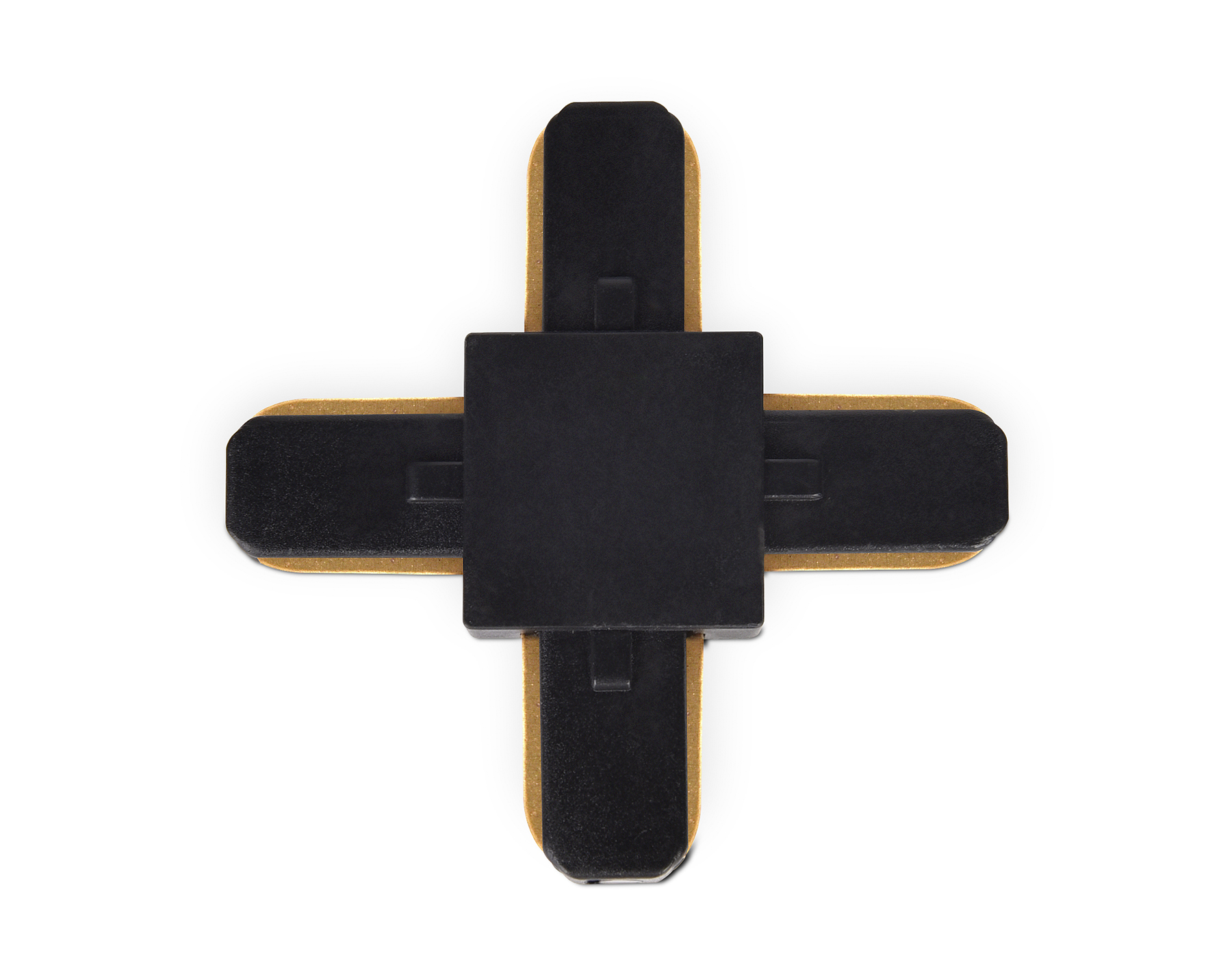 Коннектор Х-образный однофазный для соединения трековых шинопроводов GL7083 BK черный коннектор Х-образный однофазный для соединения трековых шинопроводов