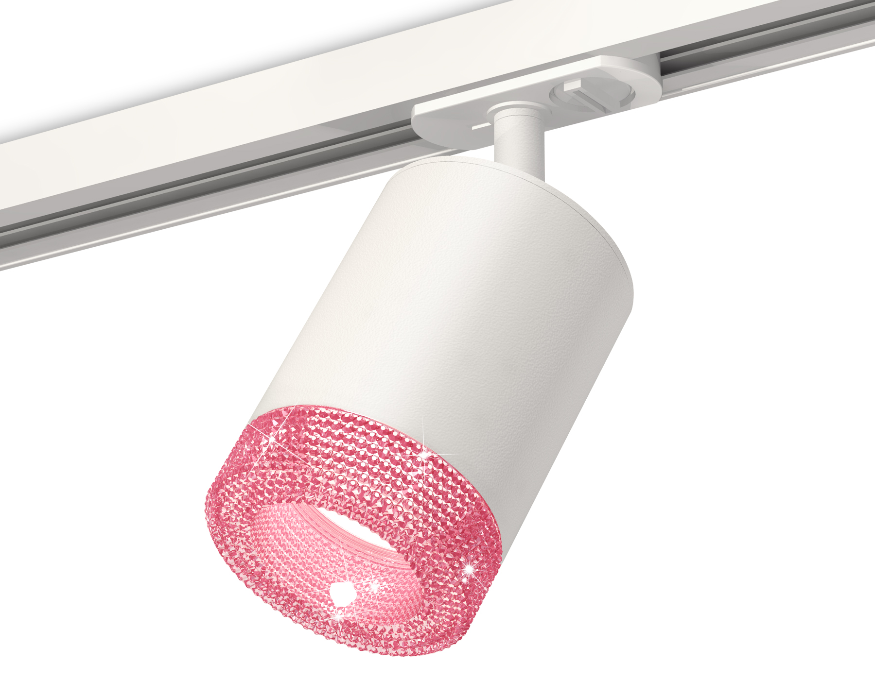 Комплект трекового светильника с композитным хрусталем XT7421010 SWH/PI белый песок/розовый MR16 GU5.3 (A2536, C7421, N7193)