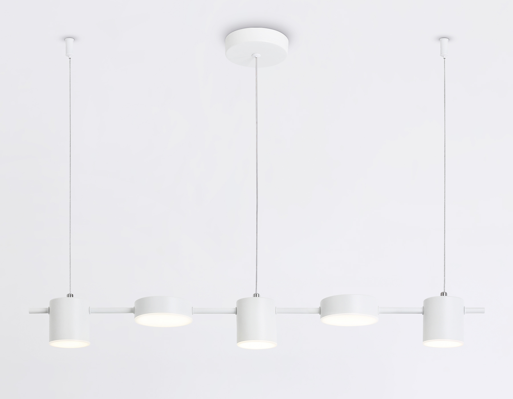 Подвесной светодиодный светильник FL51678/5 WH белый 3000K/4200K/6400K 25W 790*100*1000 (Без ПДУ)