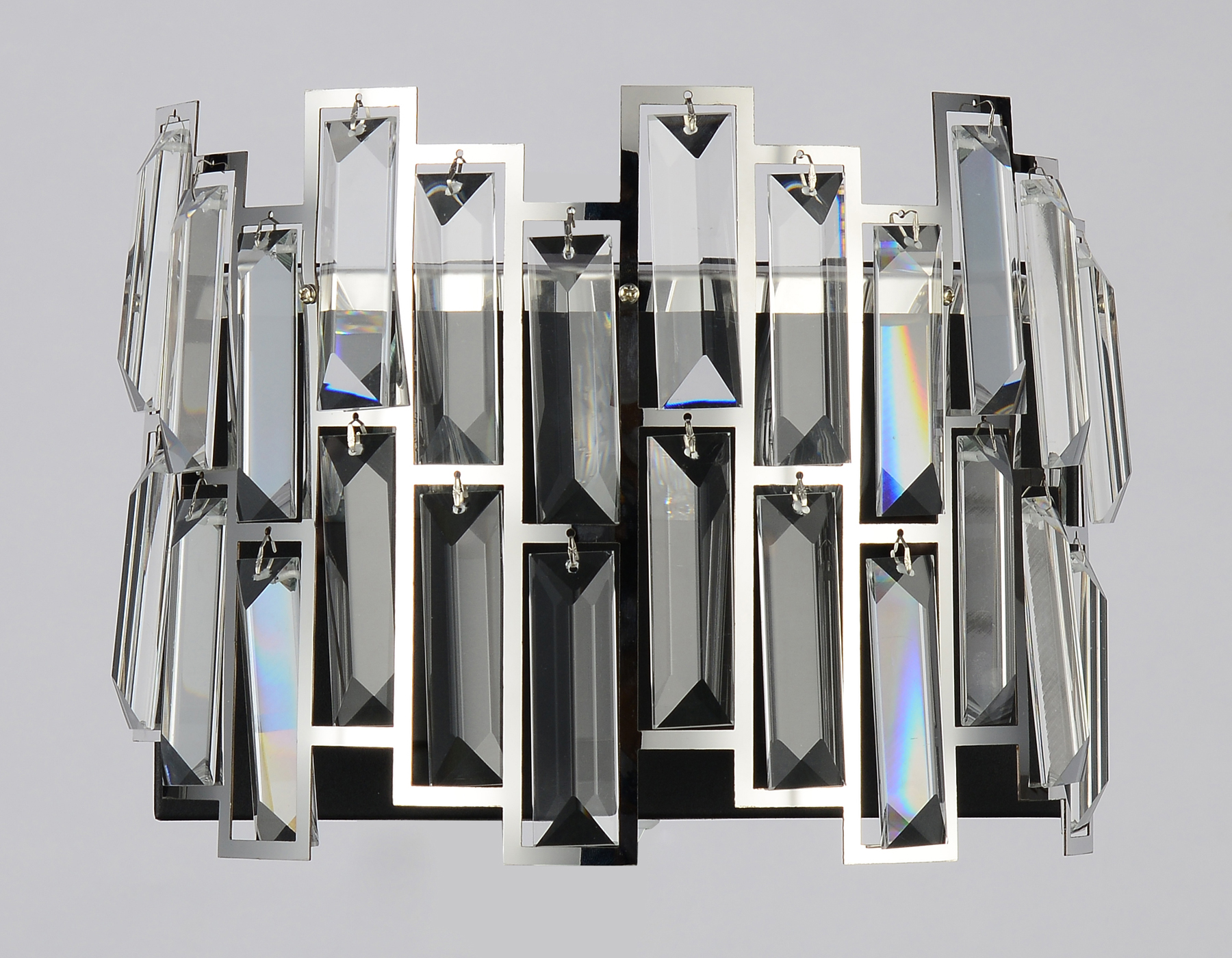 Настенный светильник с выключателем TR5056 CH/BK хром/черный E14/2 max 40W 250*200*140