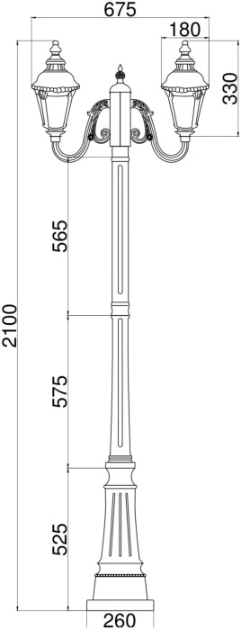 Наземный фонарь IP44 Maytoni Goiri O028FL-03BZ (o028fl-03bz)