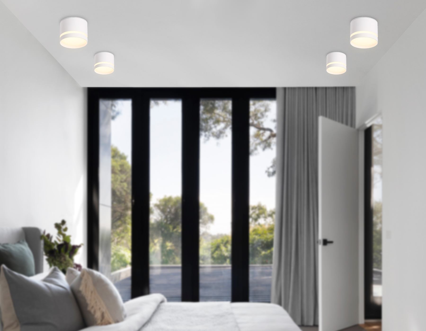 Накладной точечный светильник GX53 TN6571 WH белый IP44 GX53 max 15W D82*65