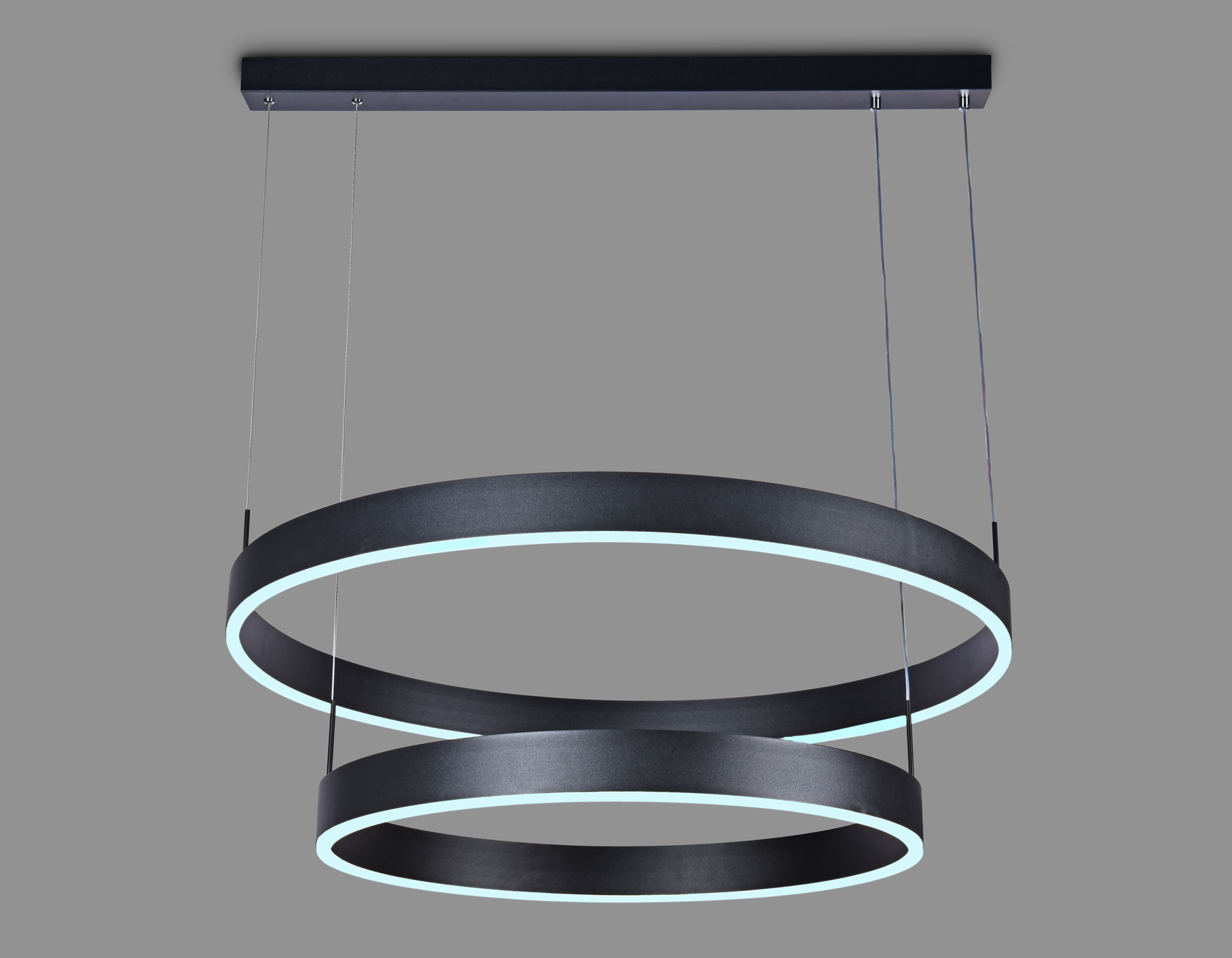 Подвесной светодиодный светильник с пультом управления FA6618/2 BK черный 119W D600/800*750 (ПДУ РАДИО 2.4G)