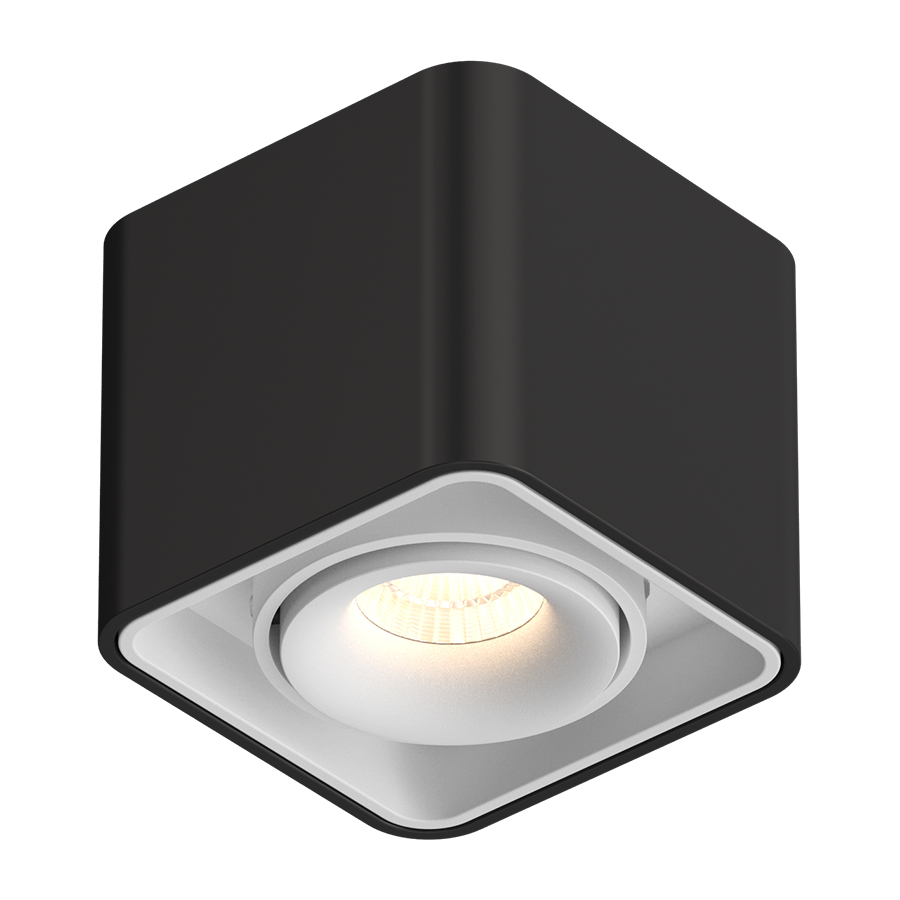 Накладной поворотный светодиодный светильник Ledron TUBING Black-White (2667)