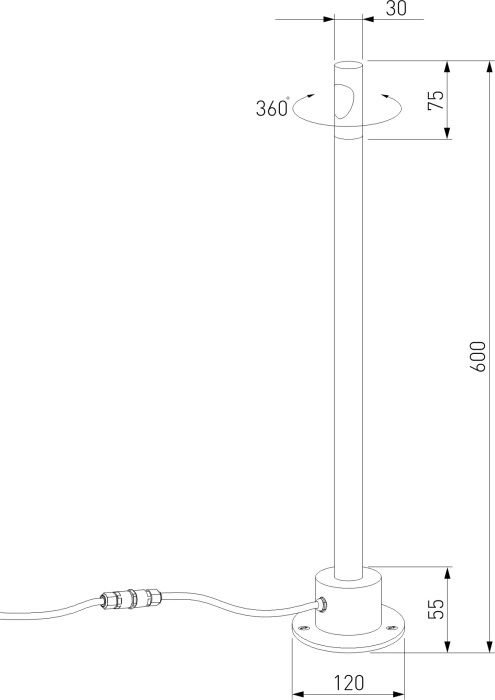 Наземный светильник Elektrostandard Latent 35174S черный (a066695)