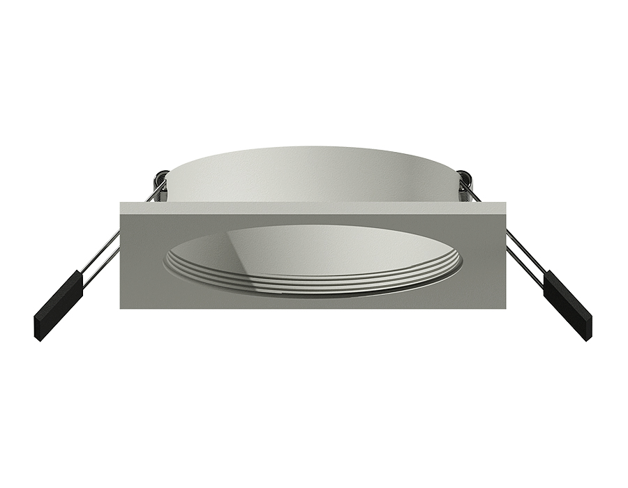 Корпус светильника встраиваемый для насадок D70mm C7633 SGR серый песок 92*92*H25mm MR16 GU5.3