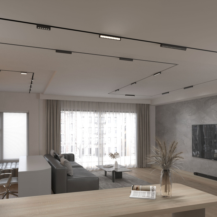 Трековый светильник магнитный 12W 4200K Alter чрный Elektrostandard Slim Magnetic 8504901 (a062996)