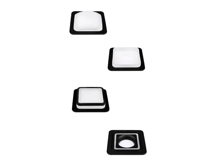 Насадка передняя для корпуса светильника с размером отверстия 70*70mm N7715 SWH белый песок 70*70mm H26mm Out2mm MR16