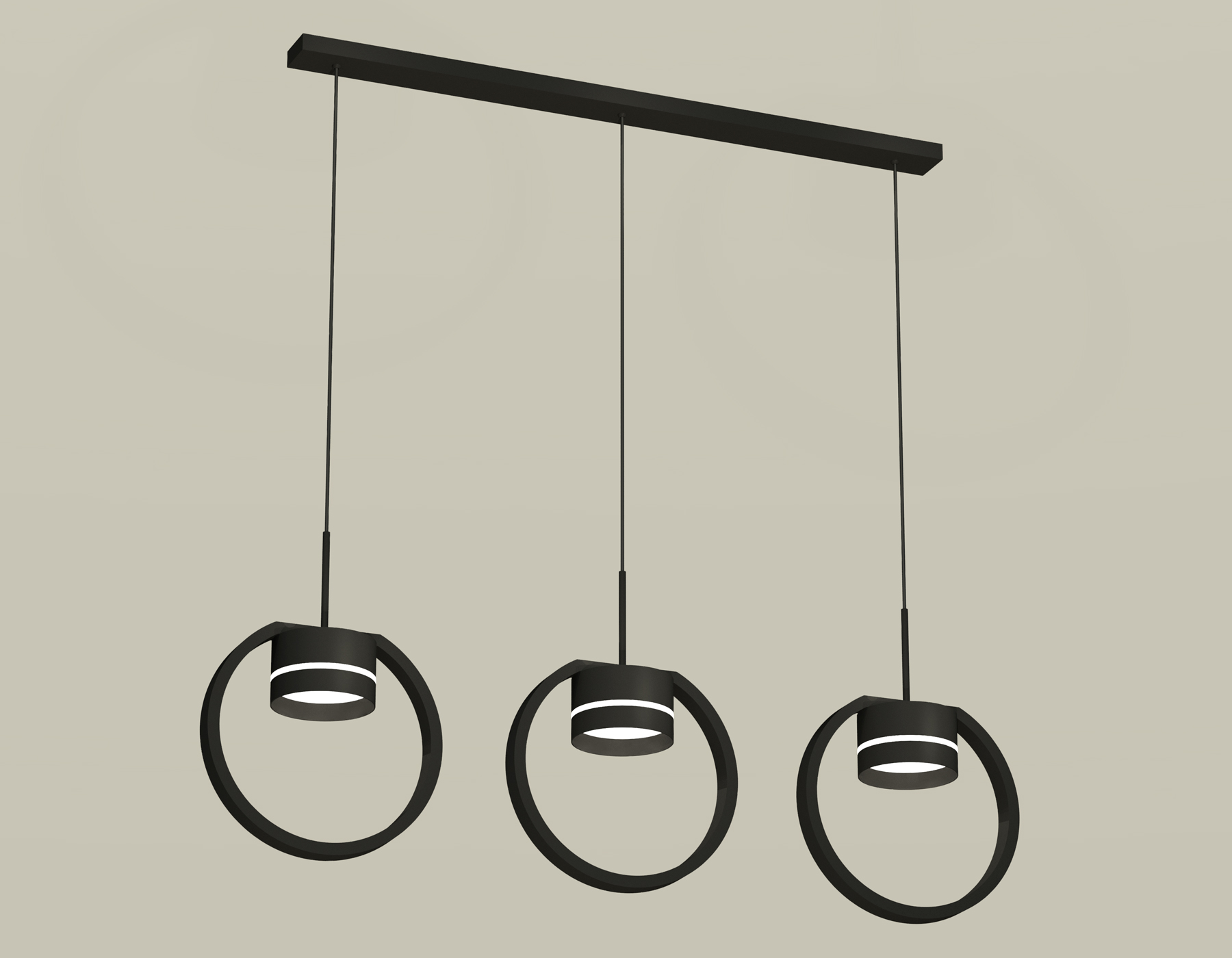 Комплект подвесного светильника с акрилом XB9107152/3 SBK/FR черный песок/белый матовый GX53 (C9107, N8462)