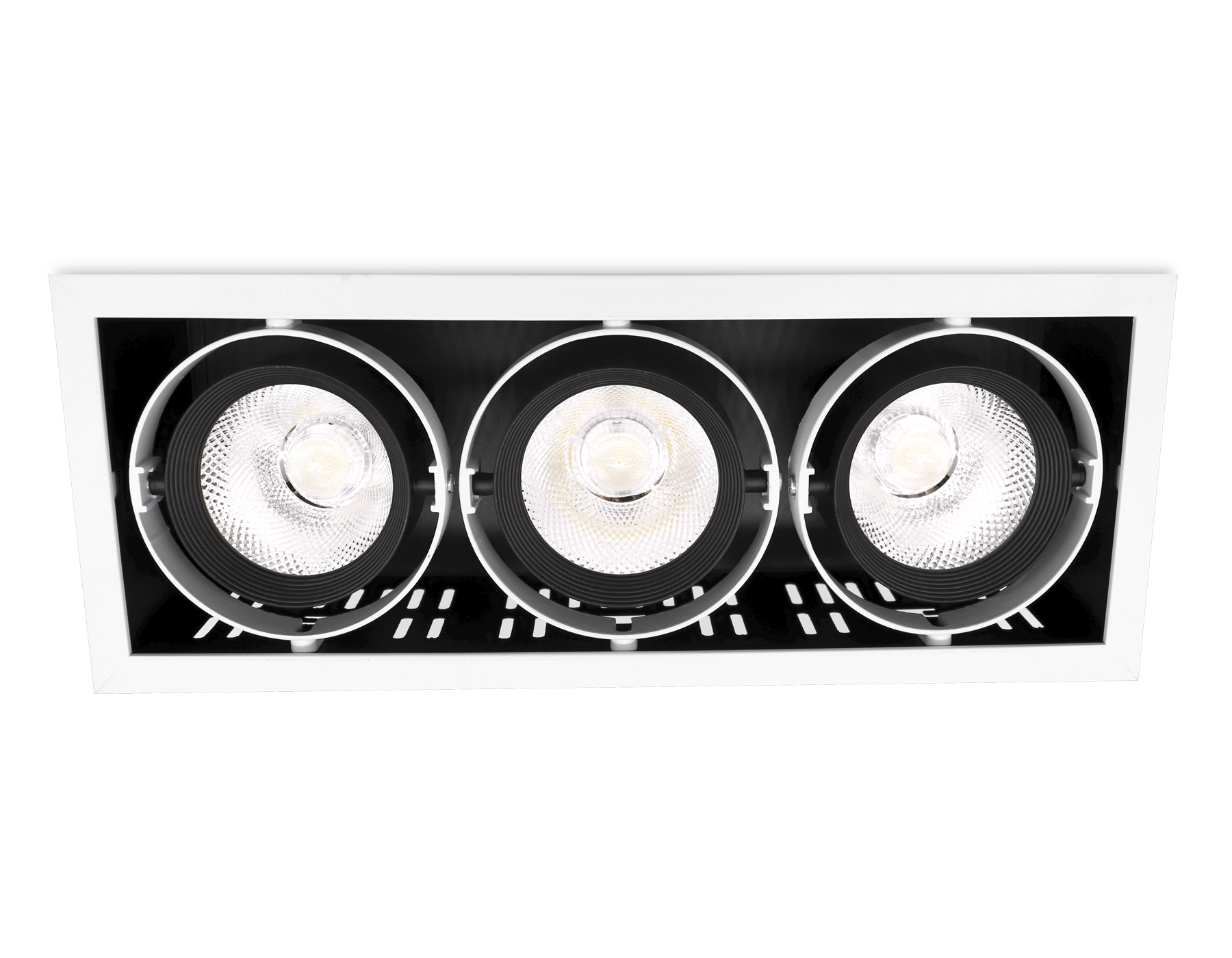 Карданный встраиваемый светодиодный светильник T813 BK/CH 3*12W 4200K
