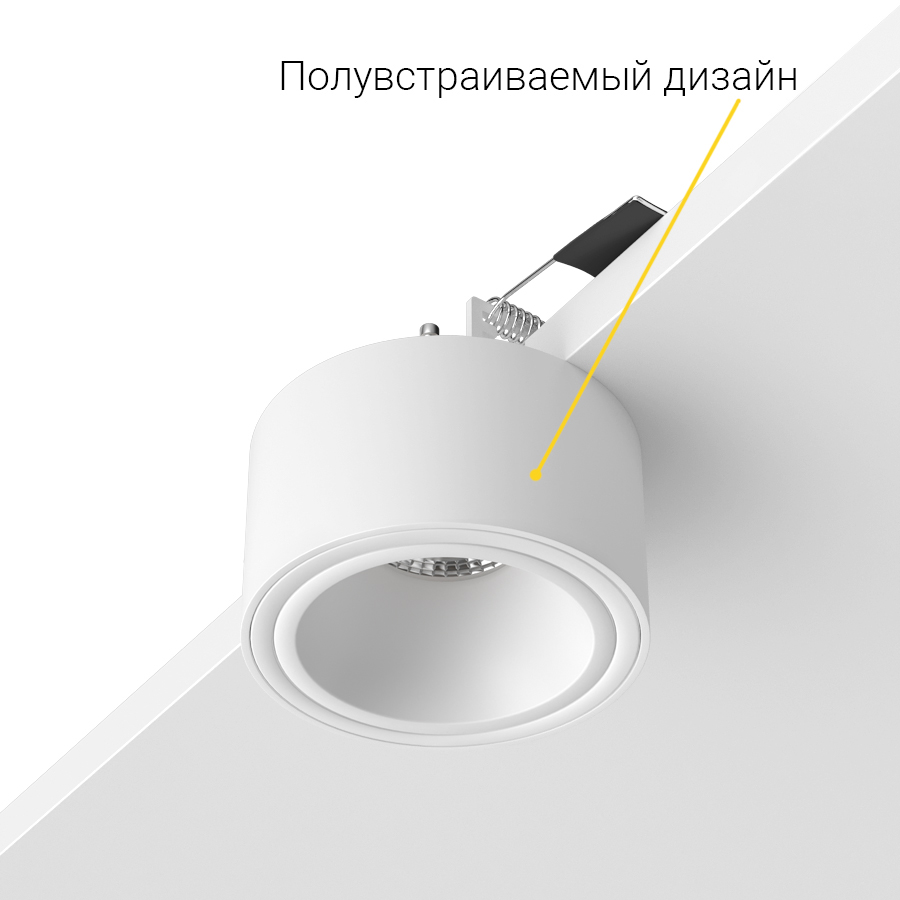Встраиваемый светильник под сменную лампу Ledron AO1501015 White (2433)