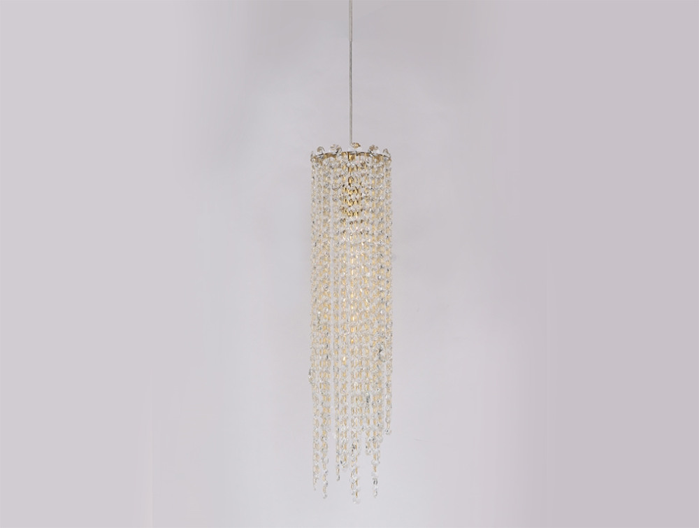 Подвесная люстра светодиодная хрустальная 10902S gold (10902_s_gold)