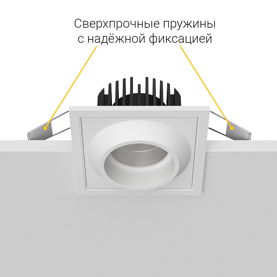 Встраиваемый светодиодный светильник GIZA SQ White 4000K (10684)
