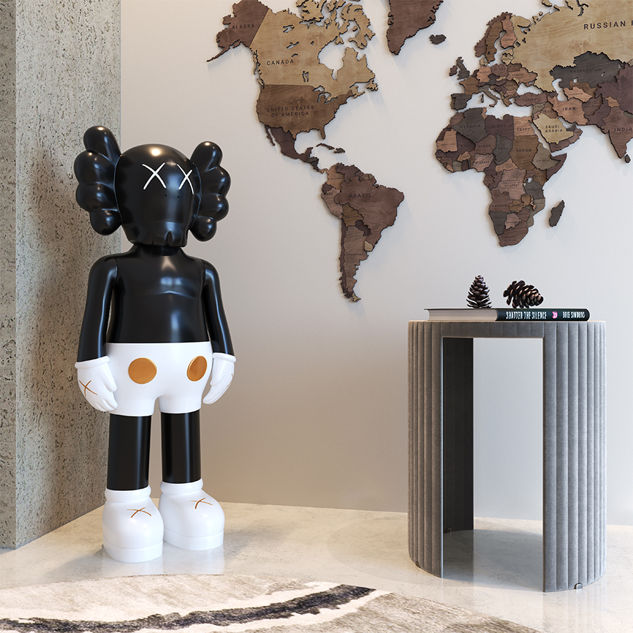 Дизайнерская статуэтка копилка KAWS Companion синий (9495)