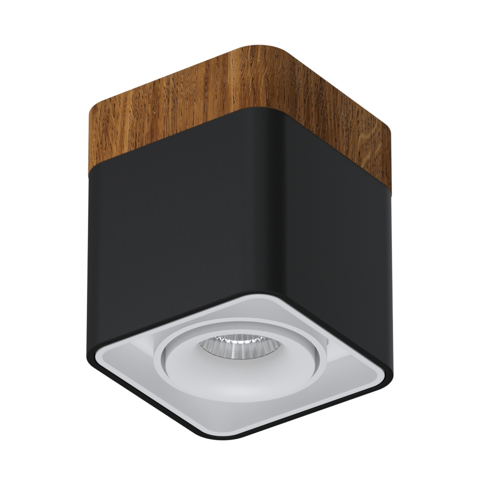 Накладной светодиодный светильник Ledron TUBING Wooden 30 Black-White (4456)