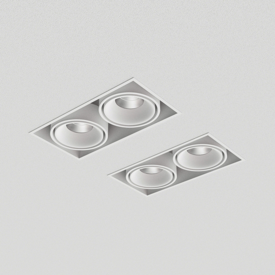 Встраиваемый поворотный светодиодный светильник Ledron NORDEL 2 White (9856)