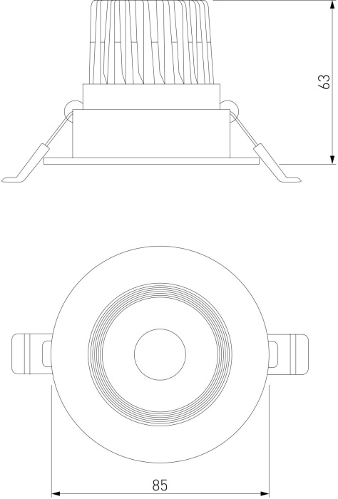 Светильник встраиваемый светодиодный Elektrostandard Even 25094LED 7W 4000K черный (a065459)