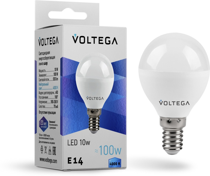 Лампочка светодиодная Simple Globe 10W 8454 (voltega_8454)