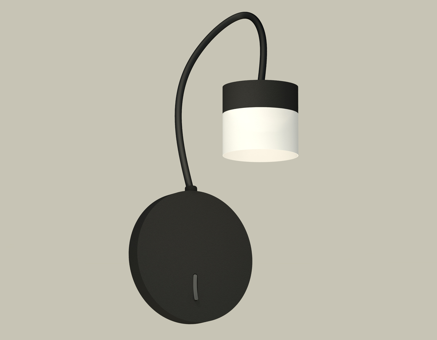 Комплект настенного светильника с выключателем и акрилом XB9596204 SBK/FR черный песок/белый матовый GX53 (C9596, N8402)