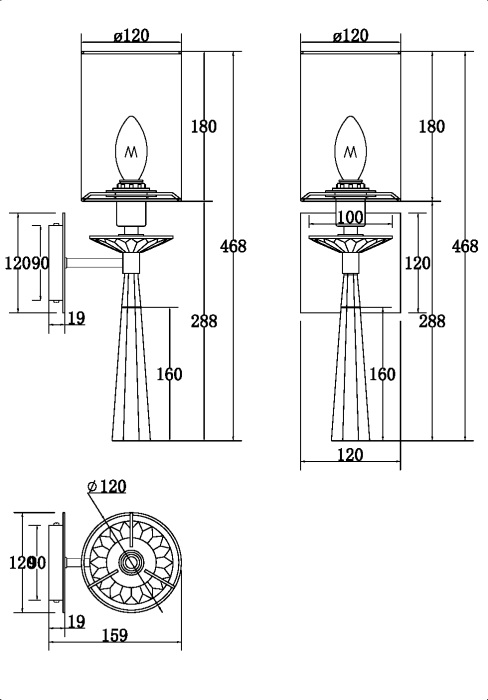Бра Bianco MOD224WL-01BS (mod224wl-01bs)