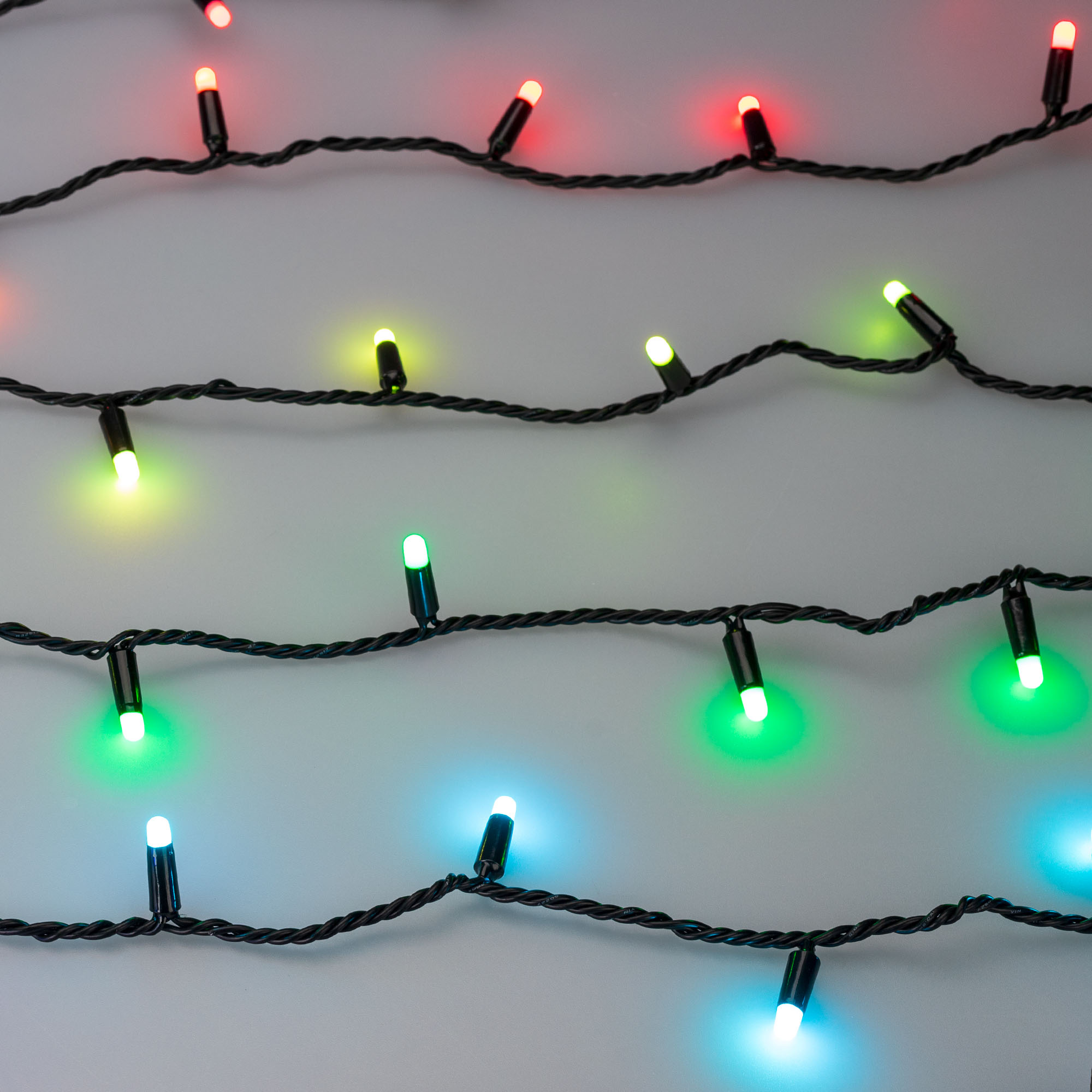 Светодиодная гирлянда ARD-STRING-CLASSIC-10000-BLACK-100LED-MILK-LIVE RGB-DMX (24V, 10W) (Ardecoled, IP65) 031746