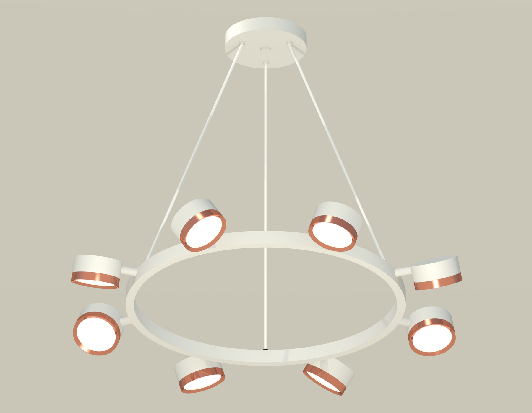 Комплект подвесного поворотного светильника XB9195153/8 SWH/PPG белыйпесок/золото розовое полированное GX53 (C9195, N8126)