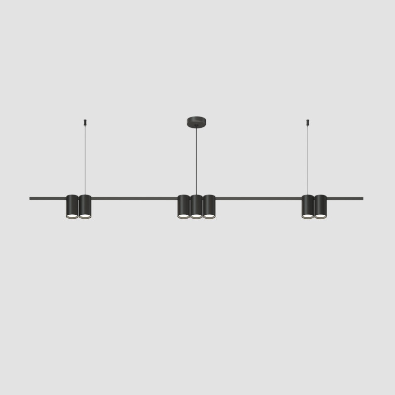 Подвесной светильник Denkirs Orbit DK4063-BK 7xGU10 LED до 15 Вт черный матовый (dk4063-bk)