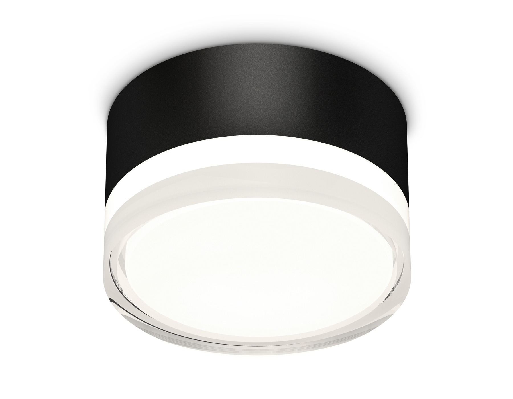 Комплект накладного светильника с акрилом XS8102023 SBK/FR/CL черный песок/белый матовый/прозрачный GX53 (C8102, N8399)