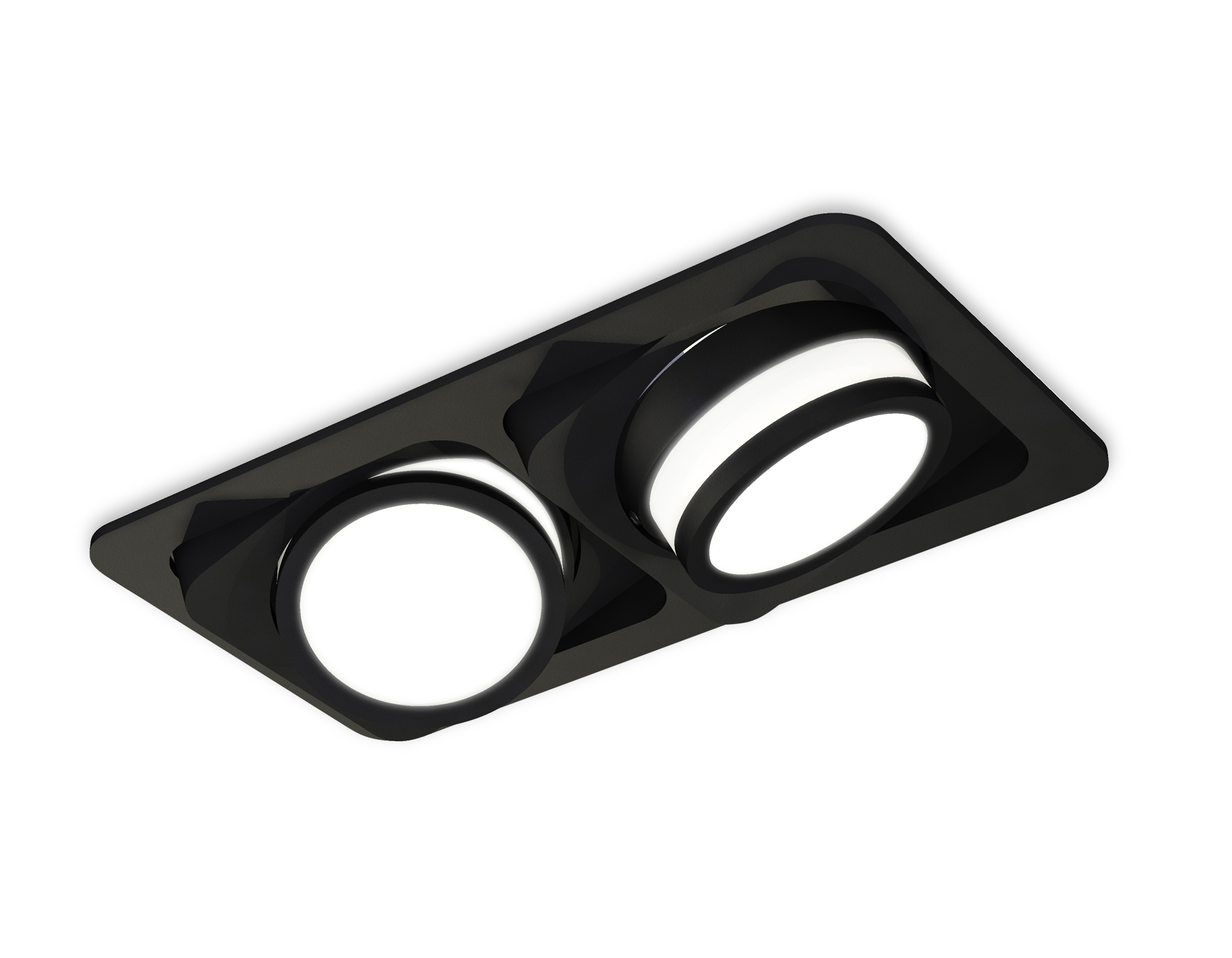 Комплект встраиваемого поворотного светильника XC7664081 SBK/FR черный песок/белый матовый MR16 GU5.3 (C7664, N7121)