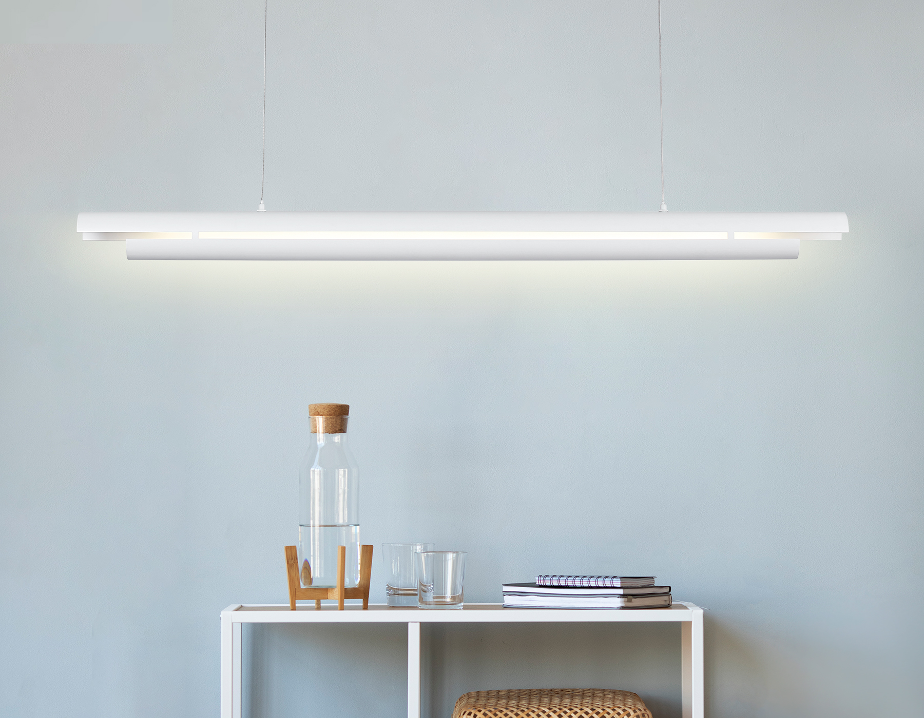 Подвесной светодиодный светильник TN71336 WH белый LED 10W 4200K 945*60*1060