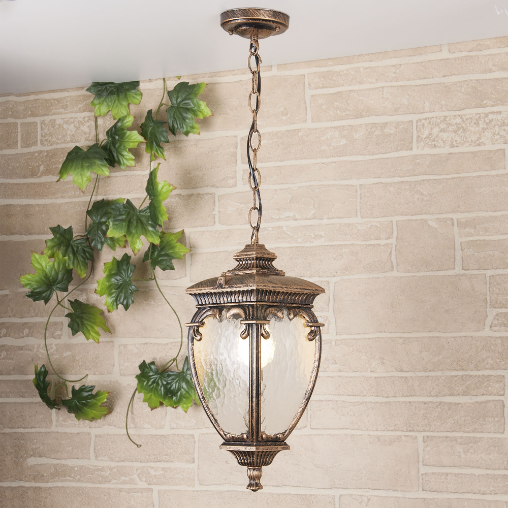 Уличный светильник подвесной Andromeda H GLYF-8024H черное золото (electrostandart_a027997)