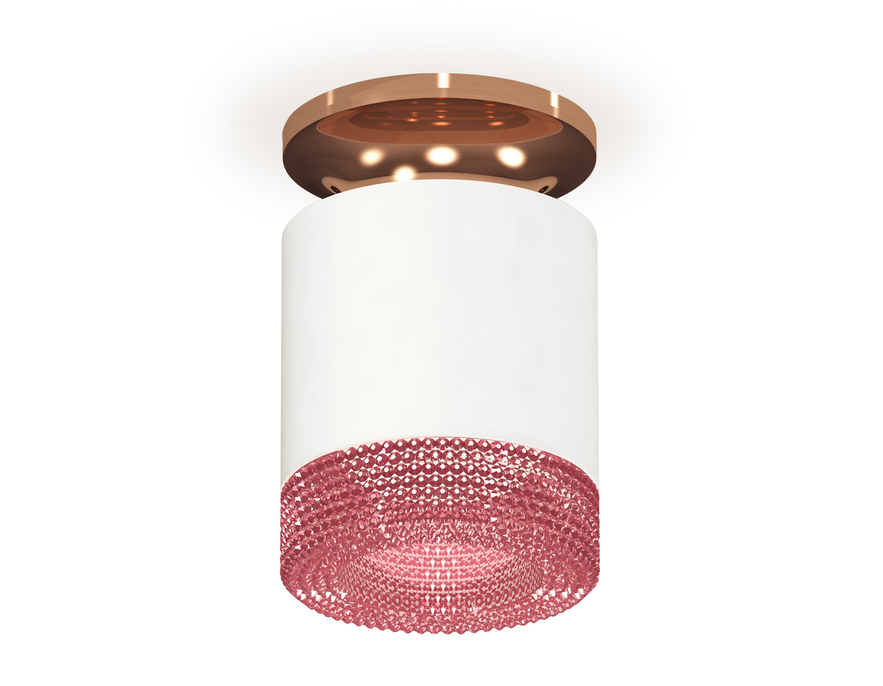 Комплект накладного светильника с композитным хрусталем XS7401143 SWH/PPG/PI белый песок/золото розовое полированное/розовый MR16 GU5.3(N7930, C7401, N7193)