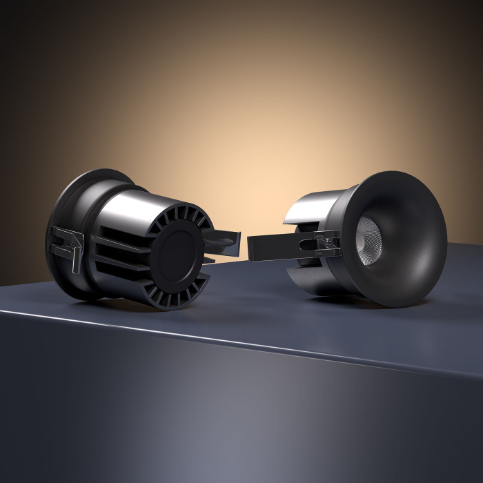 Встраиваемый светильник светодиодный Elektrostandard Bliss 25070LED 15W 4000K черный (a069405)